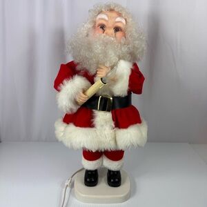 Vtg Santa's Best Animated Collectable Mr. Claus Large 24" w/ Lighted Candle 1993